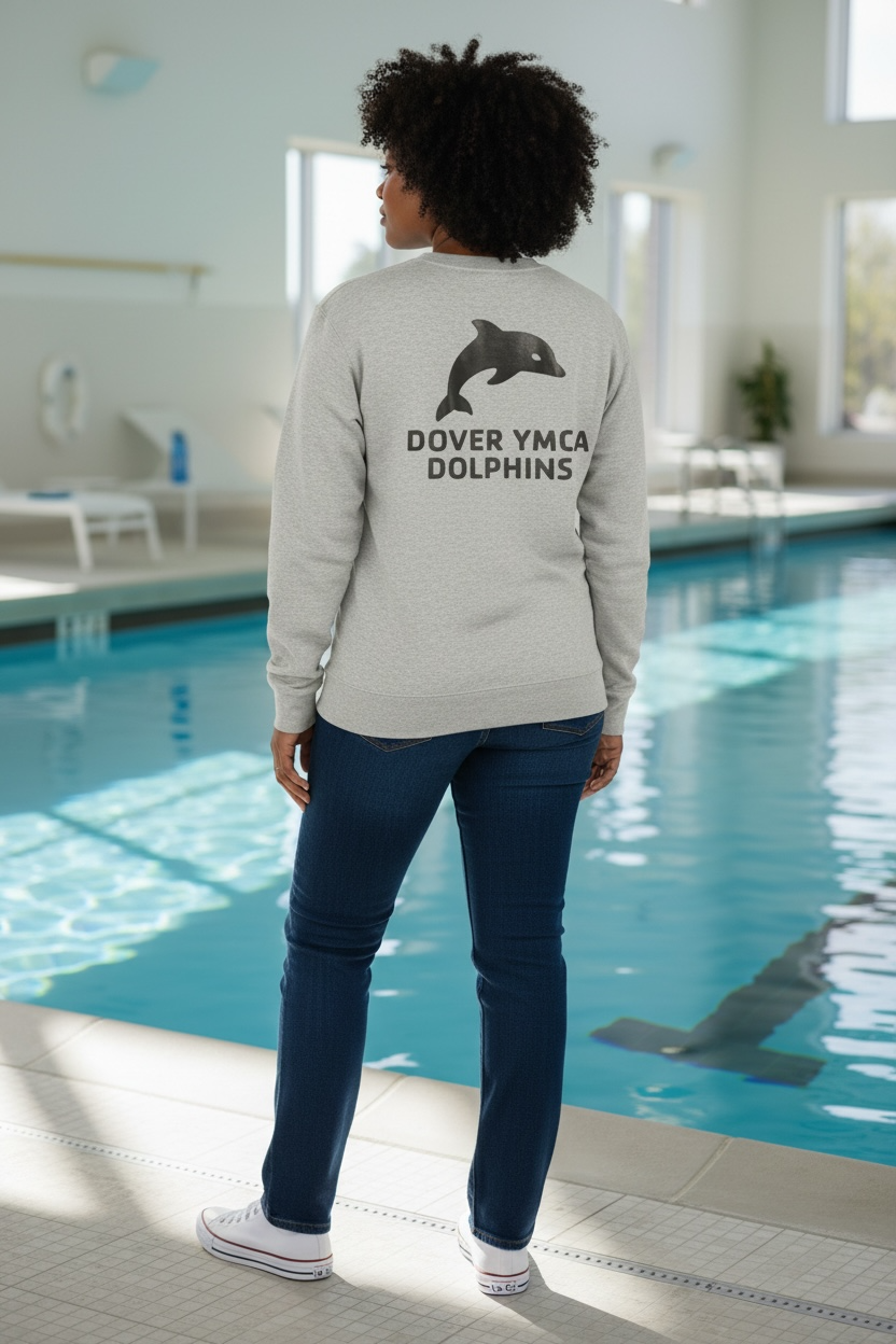 DOVER YMCA Dolphins Crew Sweatshirt